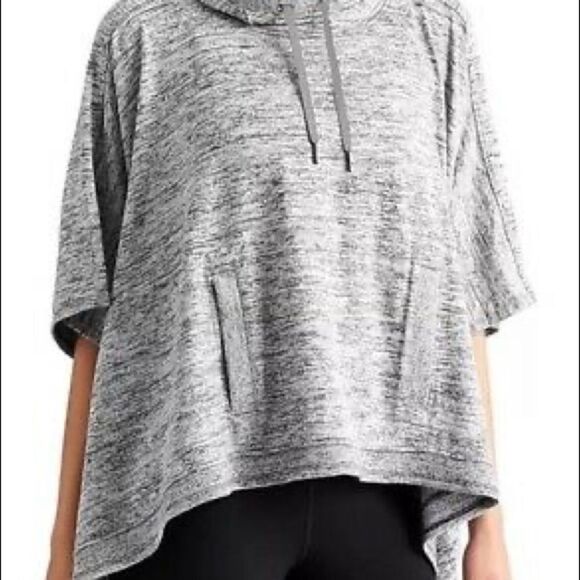 Athleta Blissful Hooded Poncho Yoga Cape M Grey - Picture 5 of 6